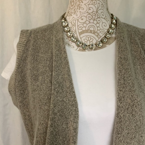 Banana Republic // Tan, Black Striped Wool Vest XS PM - Picture 2 of 8